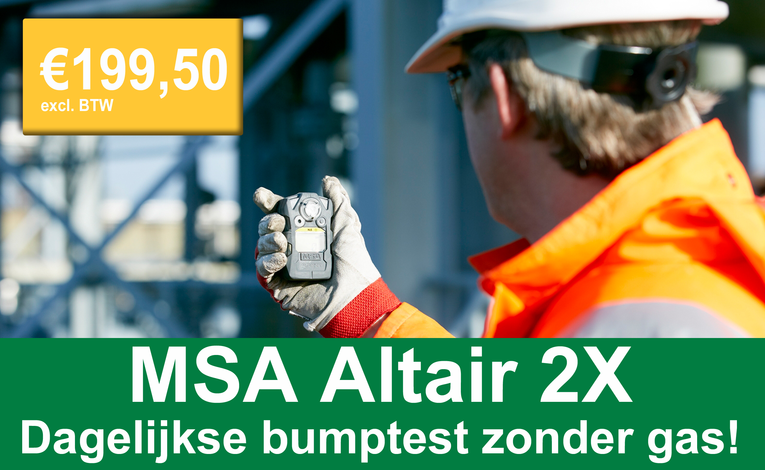 MSA Altair 2X: dagelijkse bumptest zonder gas!