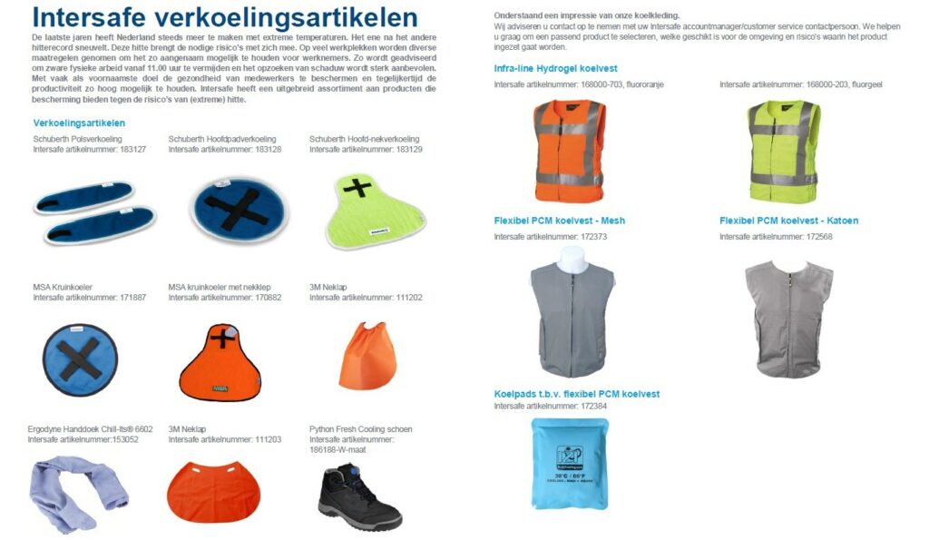 leaflet verkoelende artikelen
