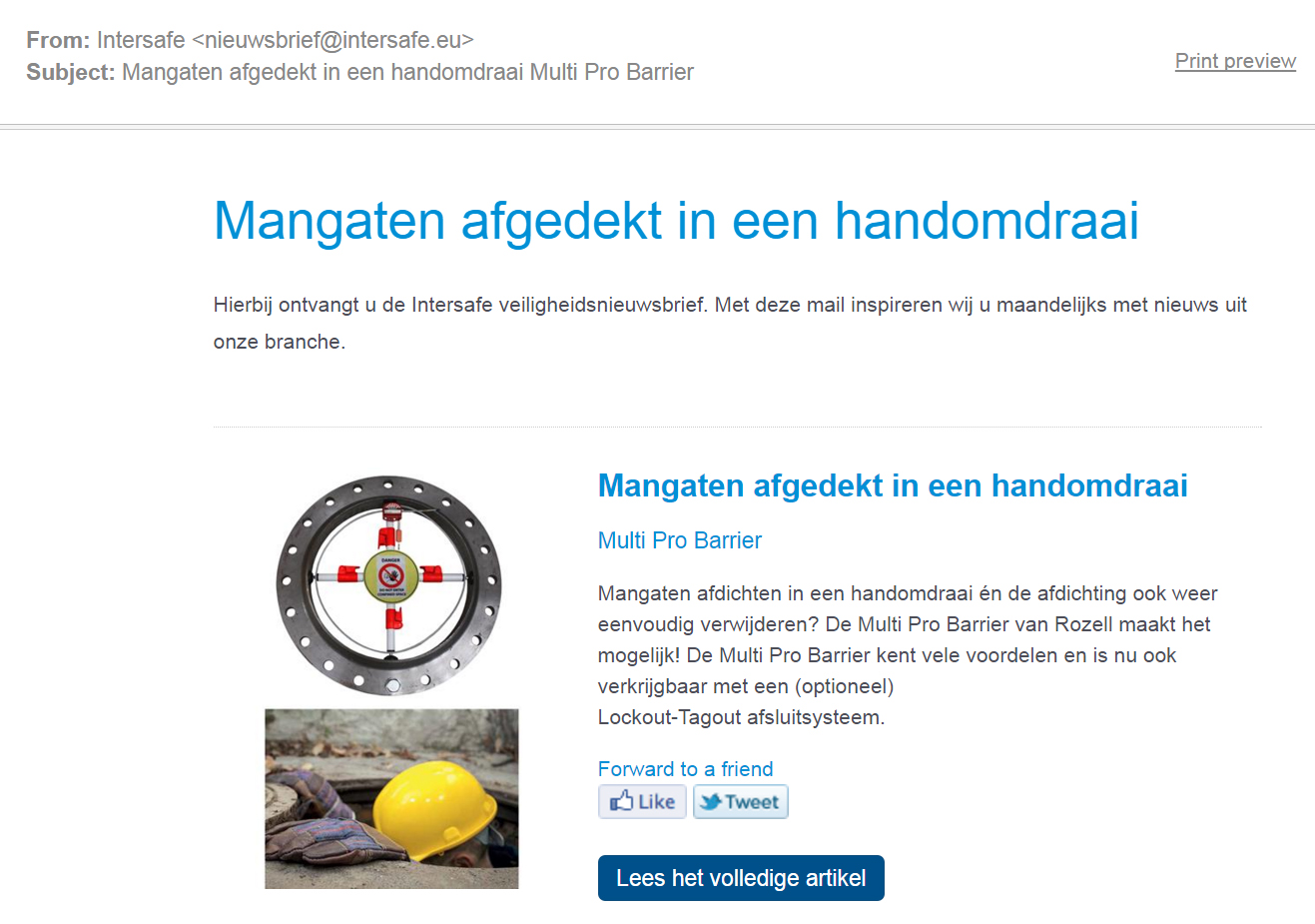 NIEUWSBRIEF: Mangaten afgedekt in een handomdraai