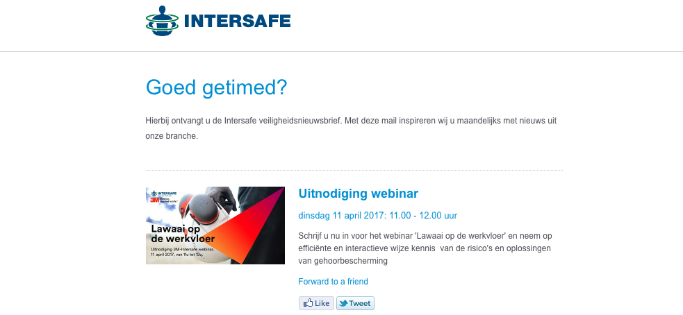 NIEUWSBRIEF: Goed getimed?