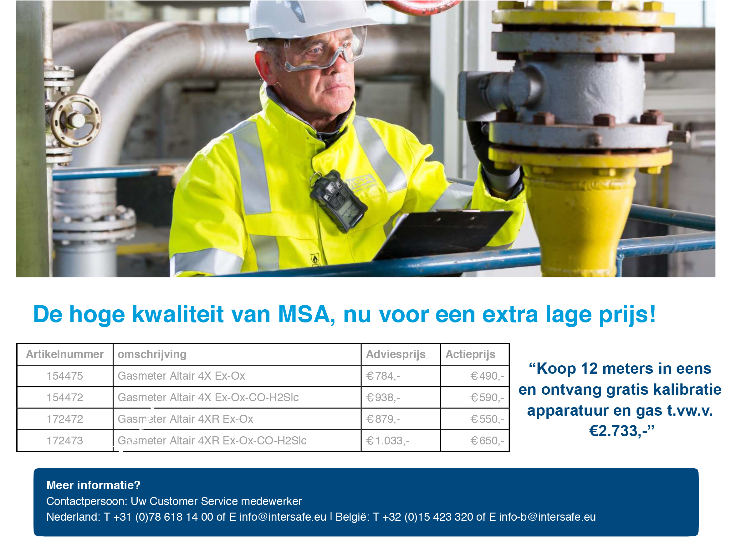 Actie verlengd tot 30 juni 2018! MSA Altair 4X: Het is nu of nooit. 