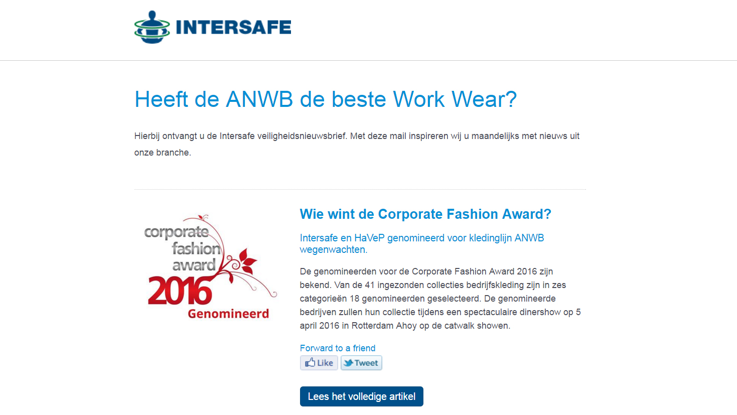 NIEUWSBRIEF: Heeft de ANWB de beste Work Wear?