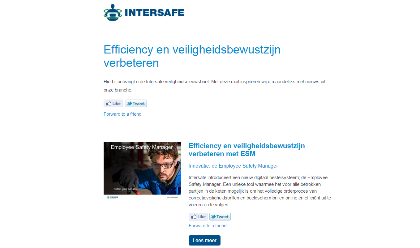 NIEUWSBRIEF: Efficiency en veiligheidsbewustzijn verbeteren