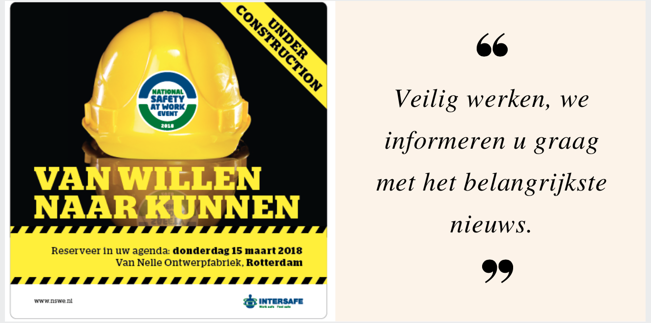 Nieuwsbrief: Save the date! NSWE 15 maart 2018 | De impact van integrale benadering en meer!